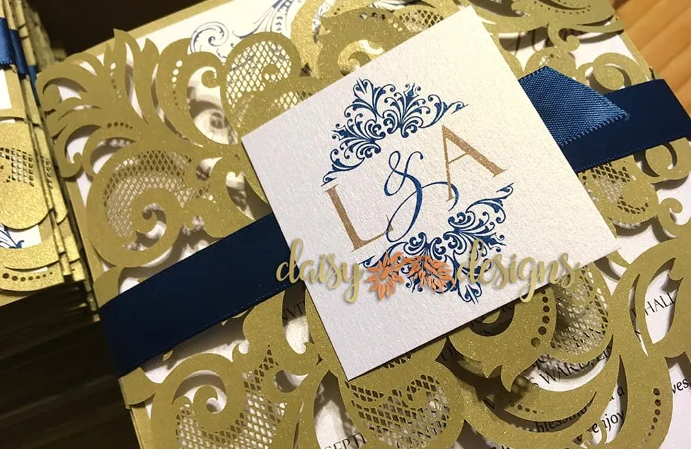 Elegant Gold laser-cut details