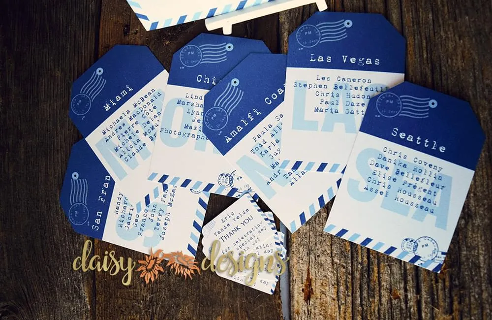 passport table seating cards