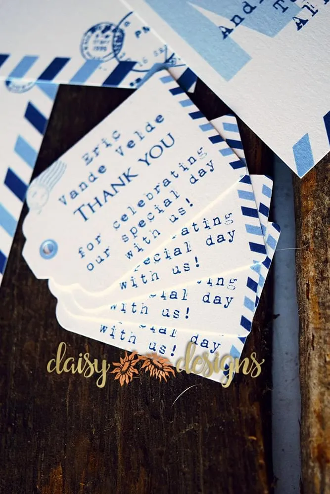 passport favour tags close-up