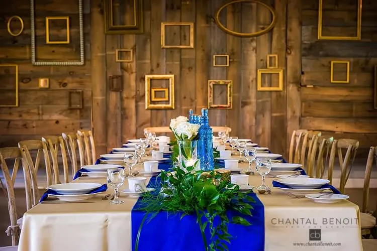 Kate and Justin wedding table set