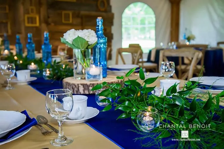 Kate and Justin wedding table close up