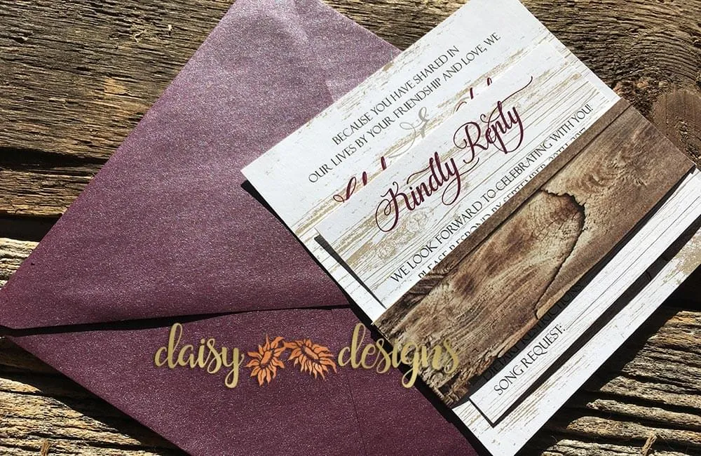 Burgundy Barn suite with belly band