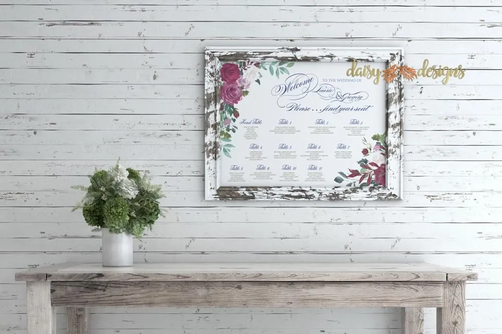 Floral Romance Seating Chart
