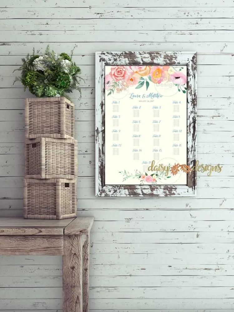 Peach Blush Seating Chart