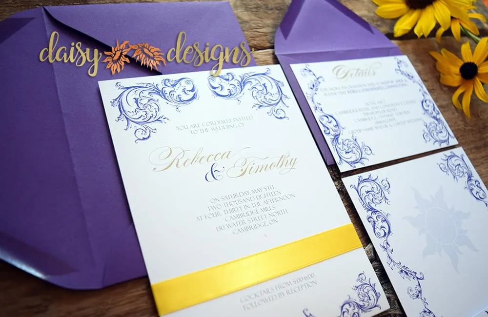 Rapunzel Wedding invite suite