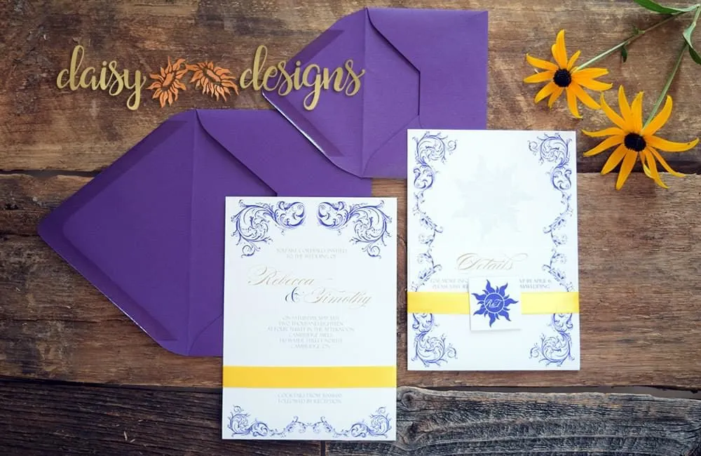 Rapunzel Wedding Invite suite