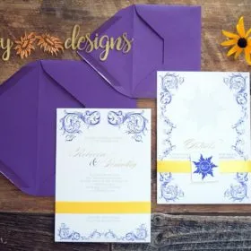 Rapunzel Wedding Invite suite