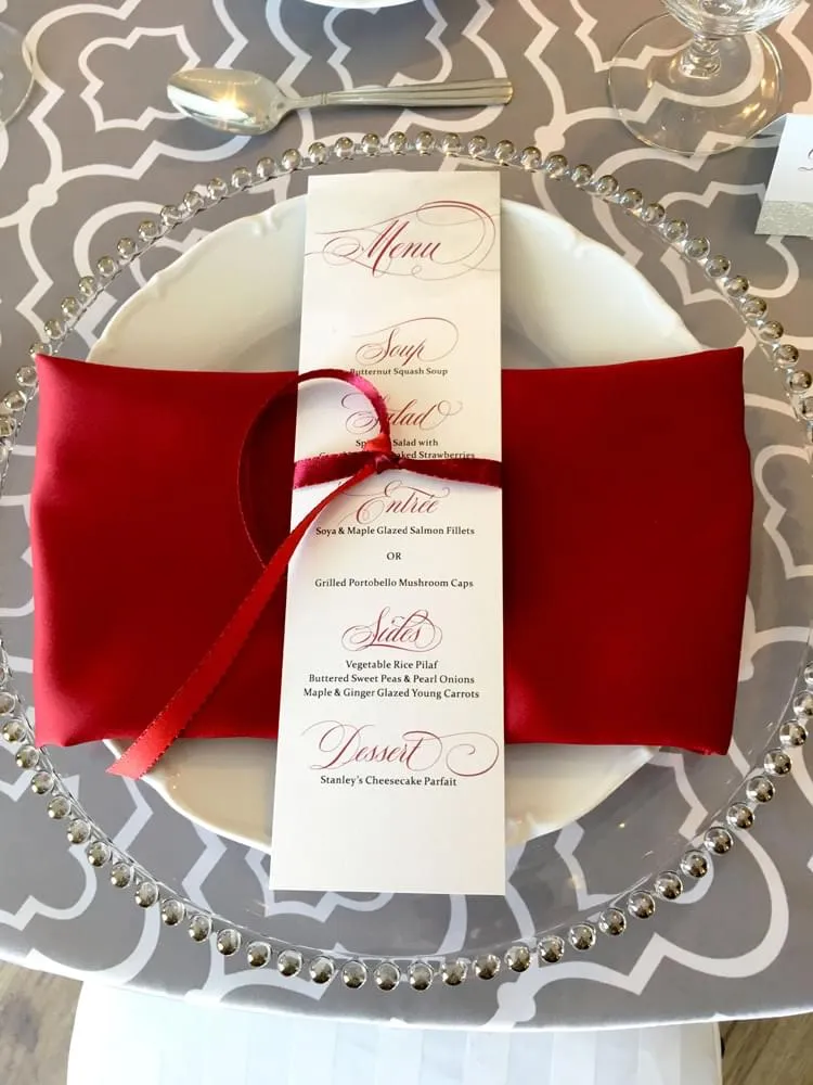 Scarlet and Silver menu