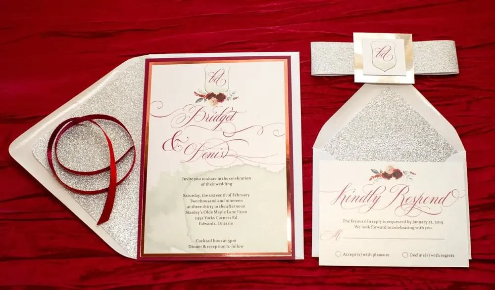 Scarlet and Silver invite suite