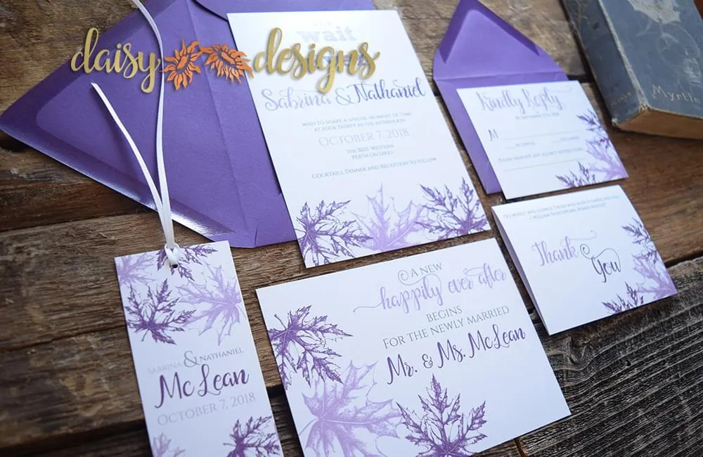 Fall Leaves Grape suite