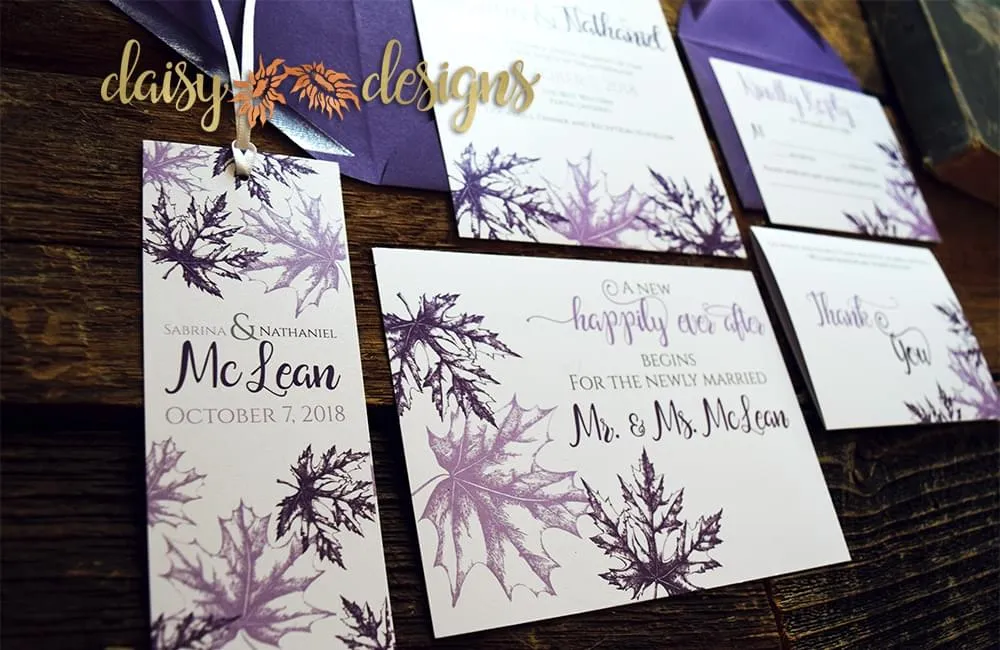 Fall Leaves Grape suite