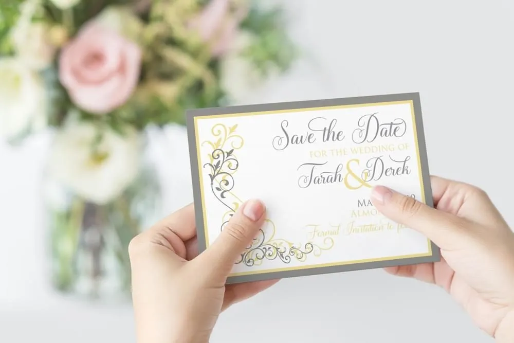 Lemon Swirl Save-The-Date card