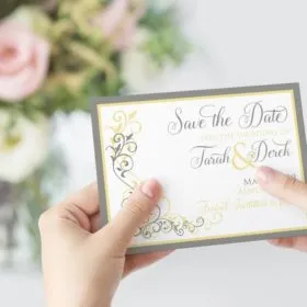 Lemon Swirl Save-The-Date card