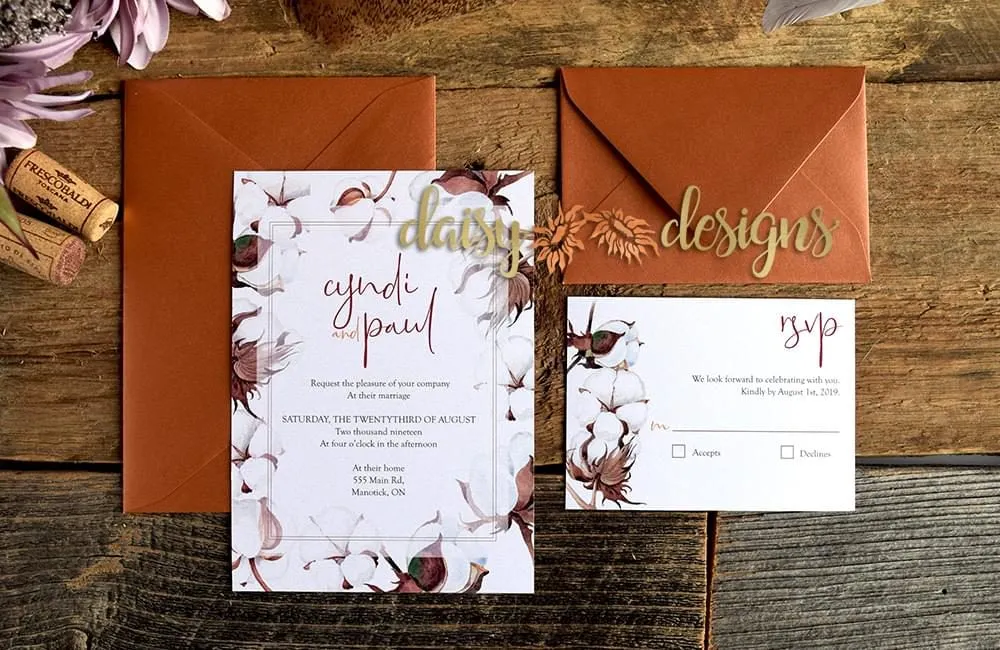 Cotton 'n Copper invite suite