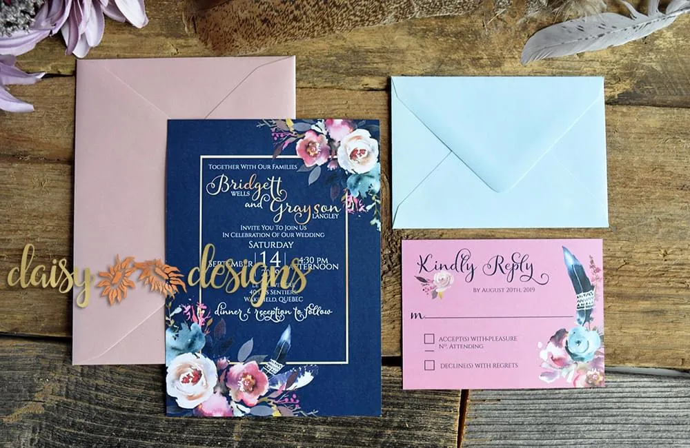 Pretty in Pink suite with coloured envelopes