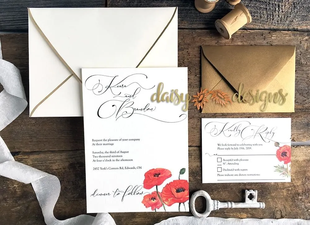 Watercolour Poppies suite