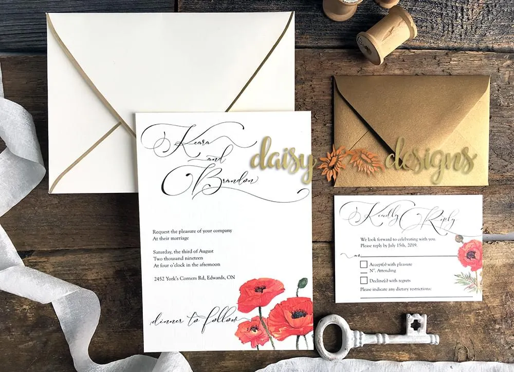 Watercolour Poppies suite