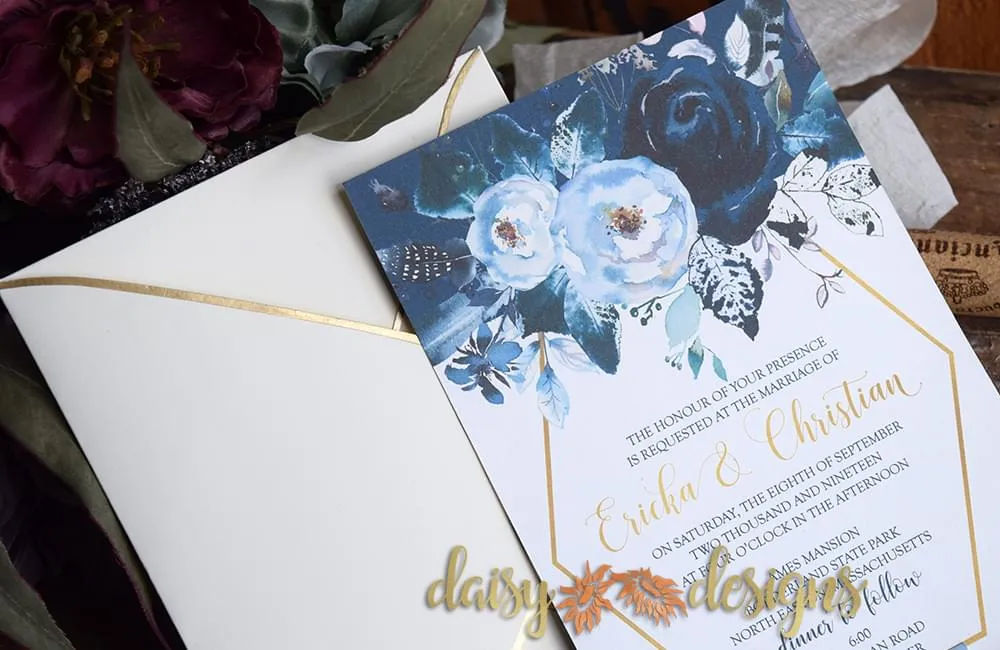 Creamy Peonies - invite closeup