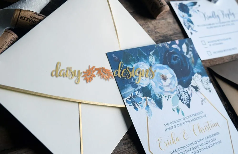 Creamy Peonies invite and envelope