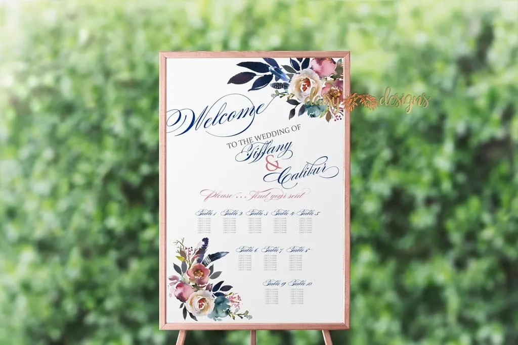 Navy Merlot Seating Chart