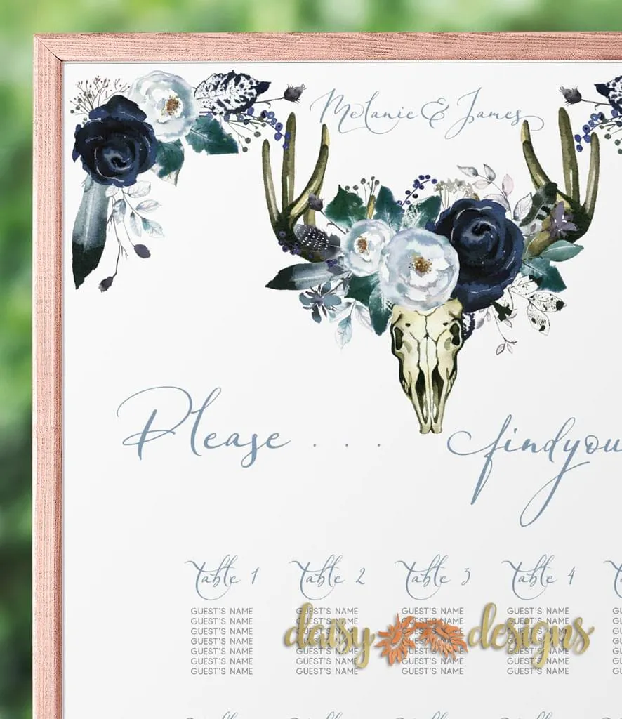 Midnight Peonies Seating Chart Details