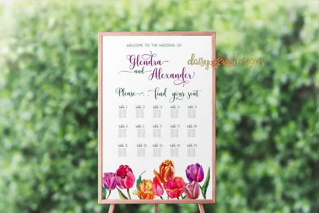 Tulips Seating Chart