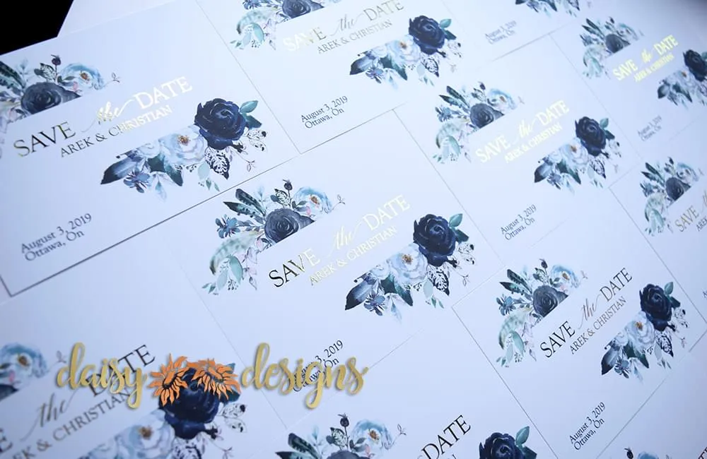 Foil Navy Save-the-date