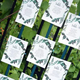 Suspended Greenery Seating Chart
