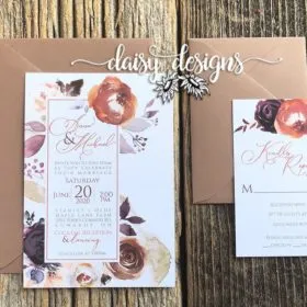 Butter Rum Roses invite suite