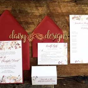 Cranberry and Cream invite suite