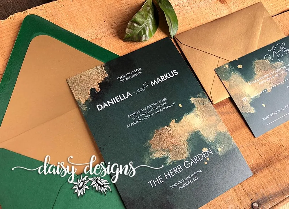 Emerald and Gold Dust invite suite