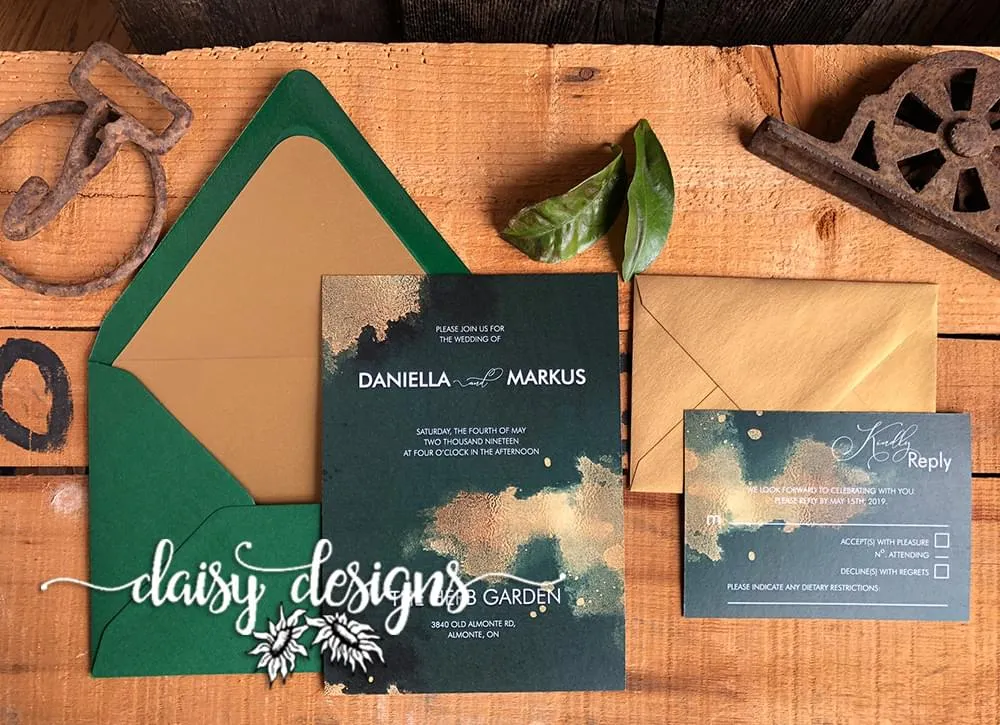 Emerald and Gold Dust invite suite