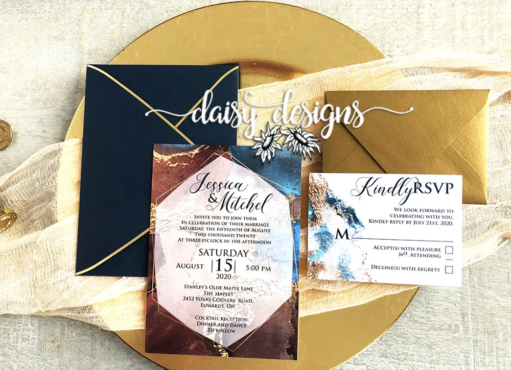 Navy Gold Marble suite