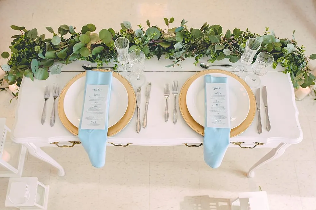 Cumberland Belle menus on place settings