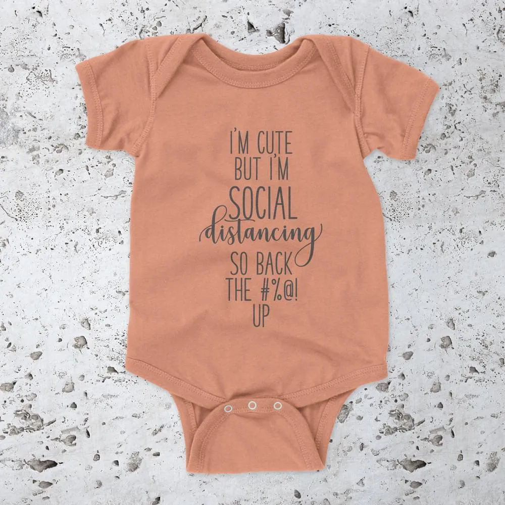 Social Distancing baby onesie