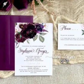 Sangria wedding invite suite