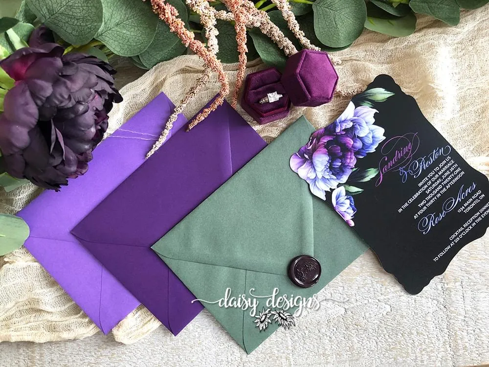 Victorian Eminence invite with envelope options