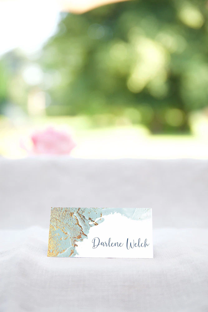 Dusty Blue place card
