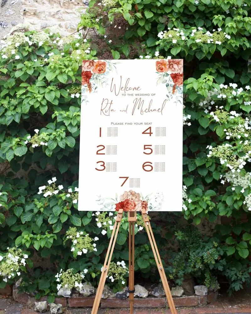 Rust and Sage Seating Chart