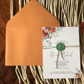 Rust and Sage invite and rsvp