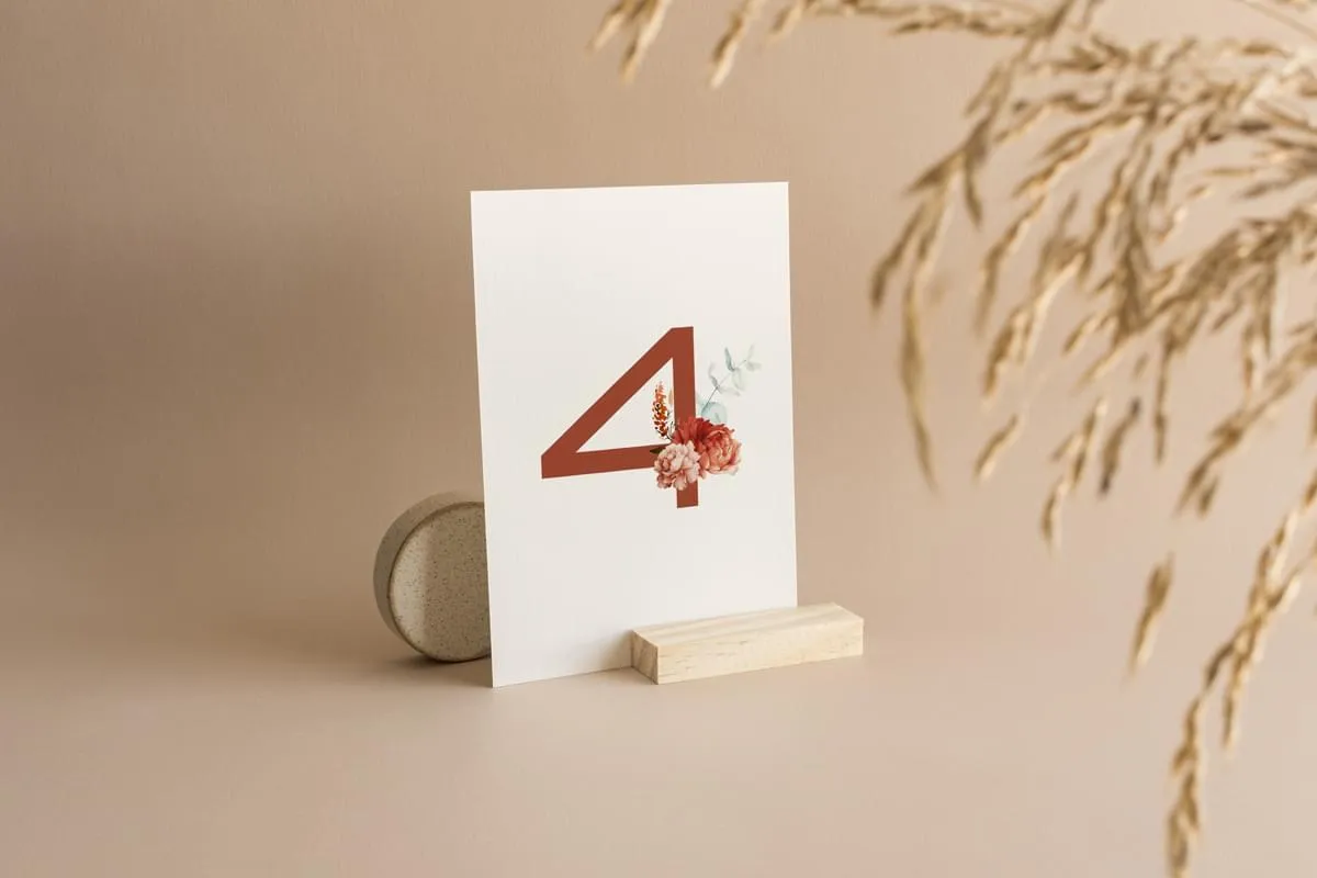 rust and sage table number