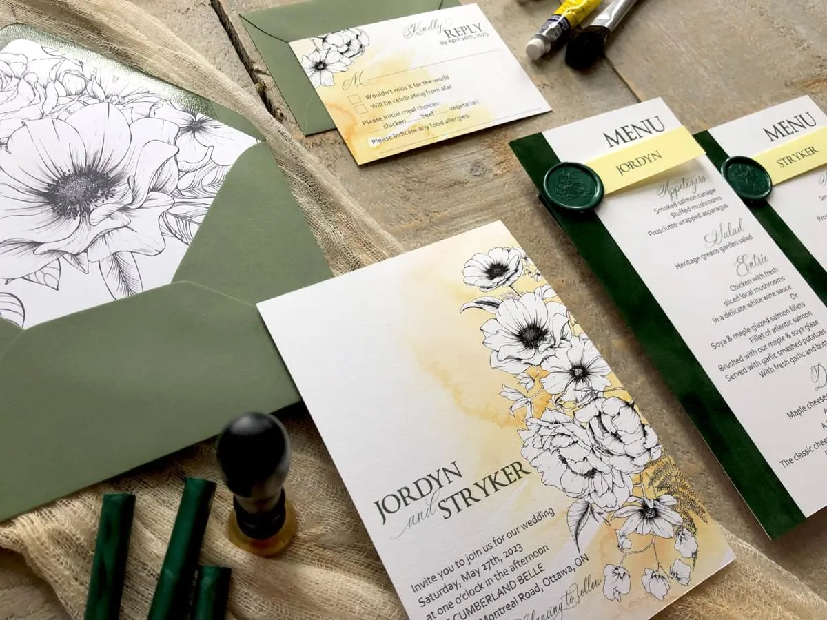 Buttercream Bouquet suite closeup