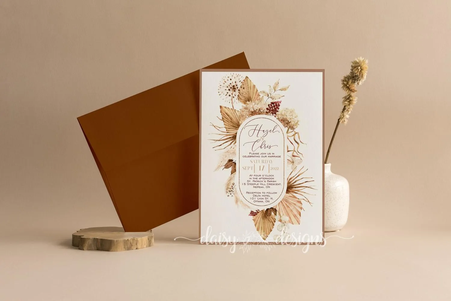 Savanah Heat Invite and envelope