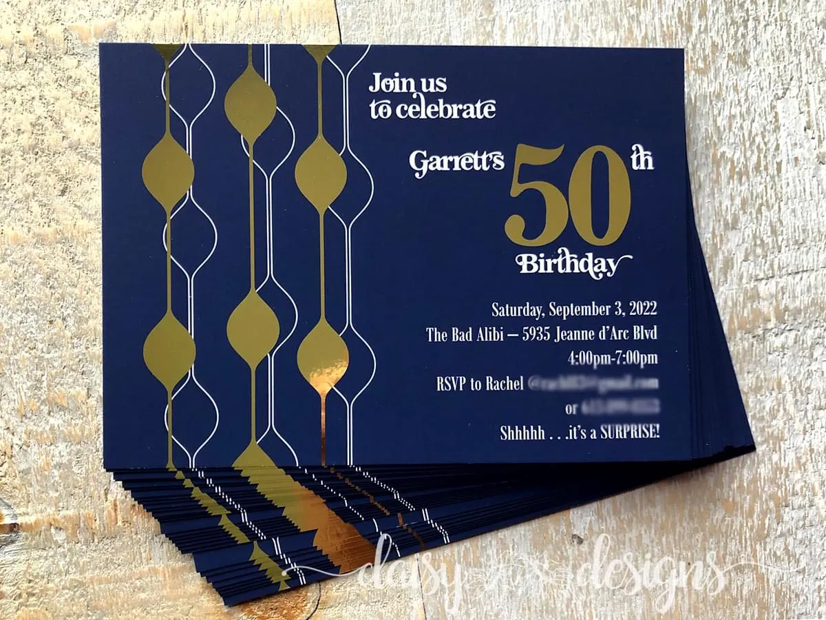 Milestones birthday invites