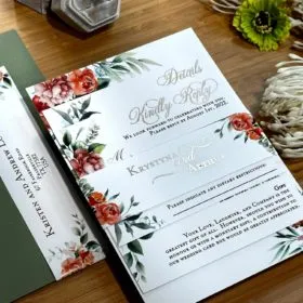 Sage and Rust foil invite