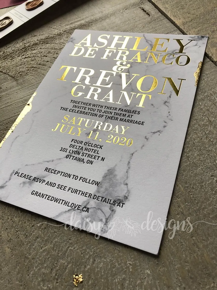 Gold Edge - gold letterpress detail