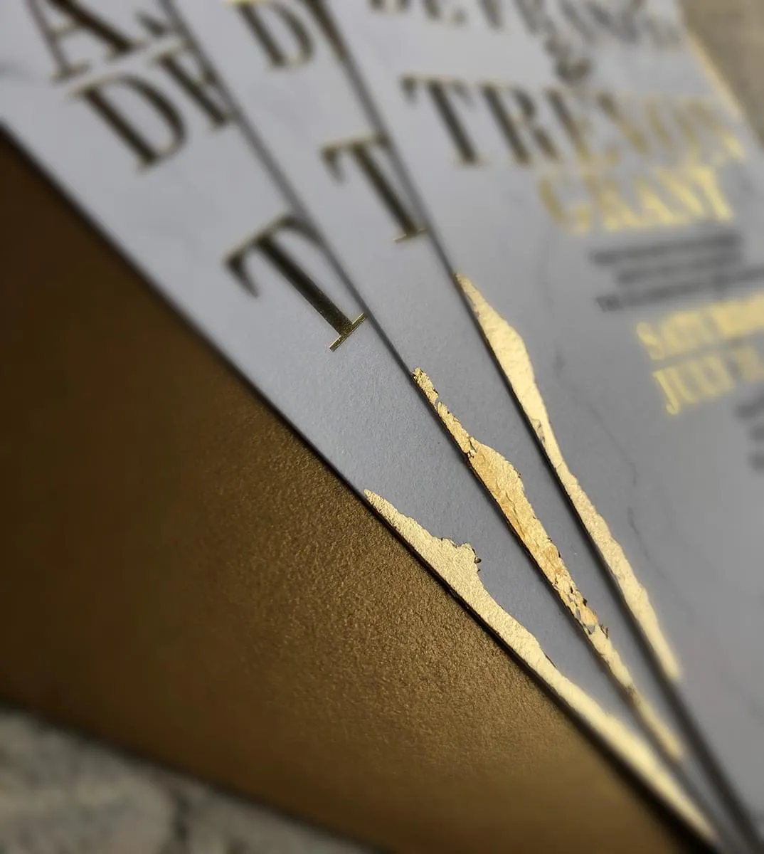 Gold Edge - close up on gold leaf edge