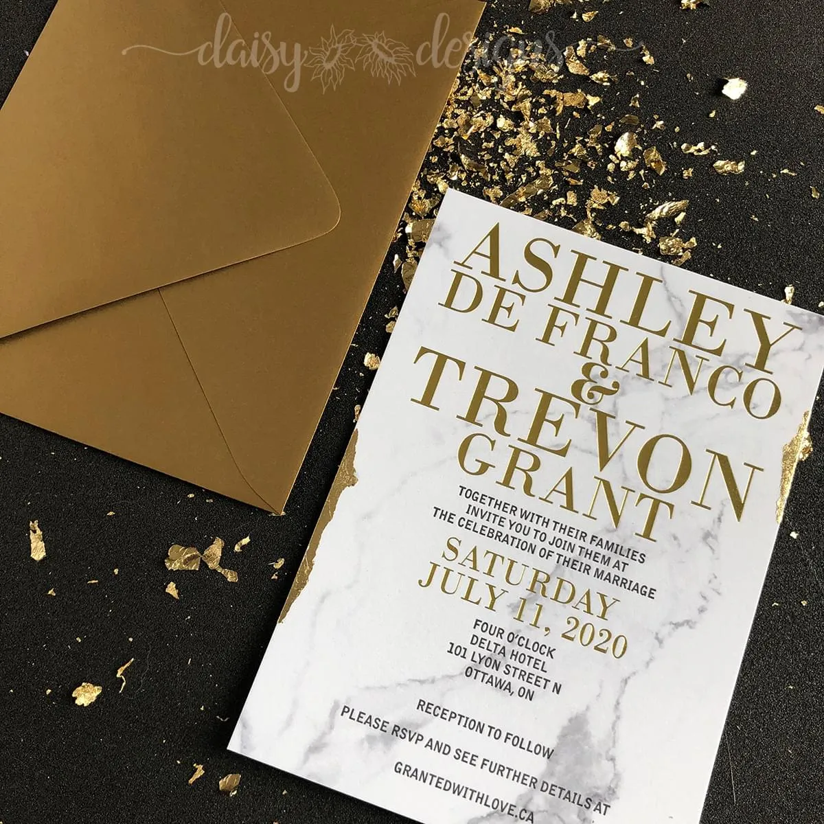 Gold Edge - gold letterpress detail