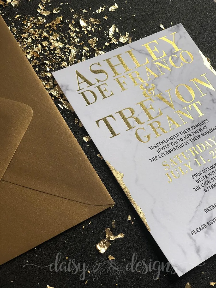 Gold Edge - gold letterpress detail