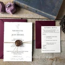 Scarlet Blossom with library card RSVP